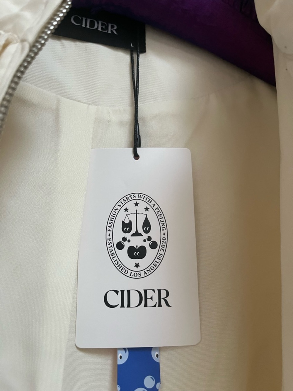 Cider Cream Ruffle-Front Bomber Jacket - Picture 14 of 16